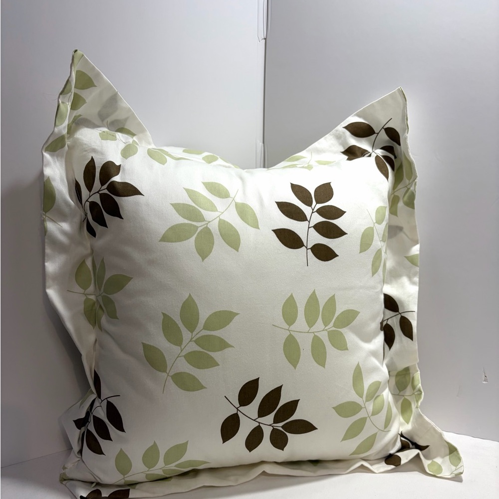 Leaf Print Throw Pillow Accent Pillow Home Decor